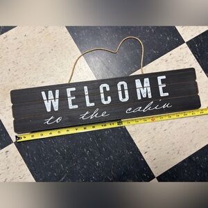 Welcome to the Cabin Rustic Wall Sign